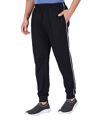 300x300 (33) Wemyc Men's Cotton Solid Rib Track Pant | Expandable Elastic Waist Joggers with 2 Pockets | Stretchable Sports Wear Track Pant for Men - Image 1